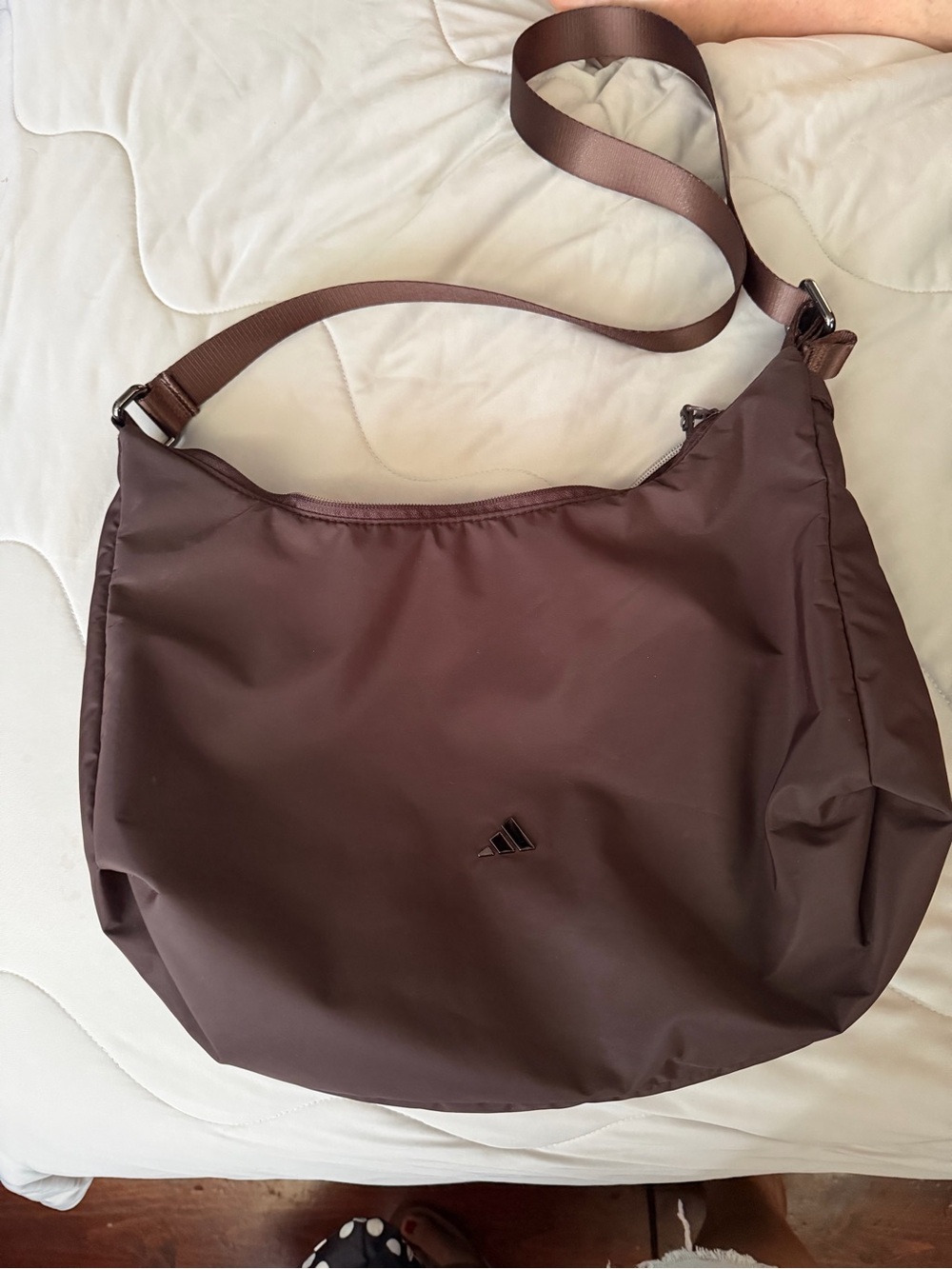 adidas Chocolate Brown Nylon Crossbody Bag